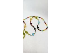 70s Colorful Crystal Glass Bead Necklace